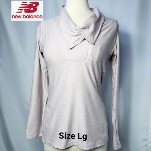 New Balance Tops - NWOT New Balance Pink Asymmetrical Pullover Lg